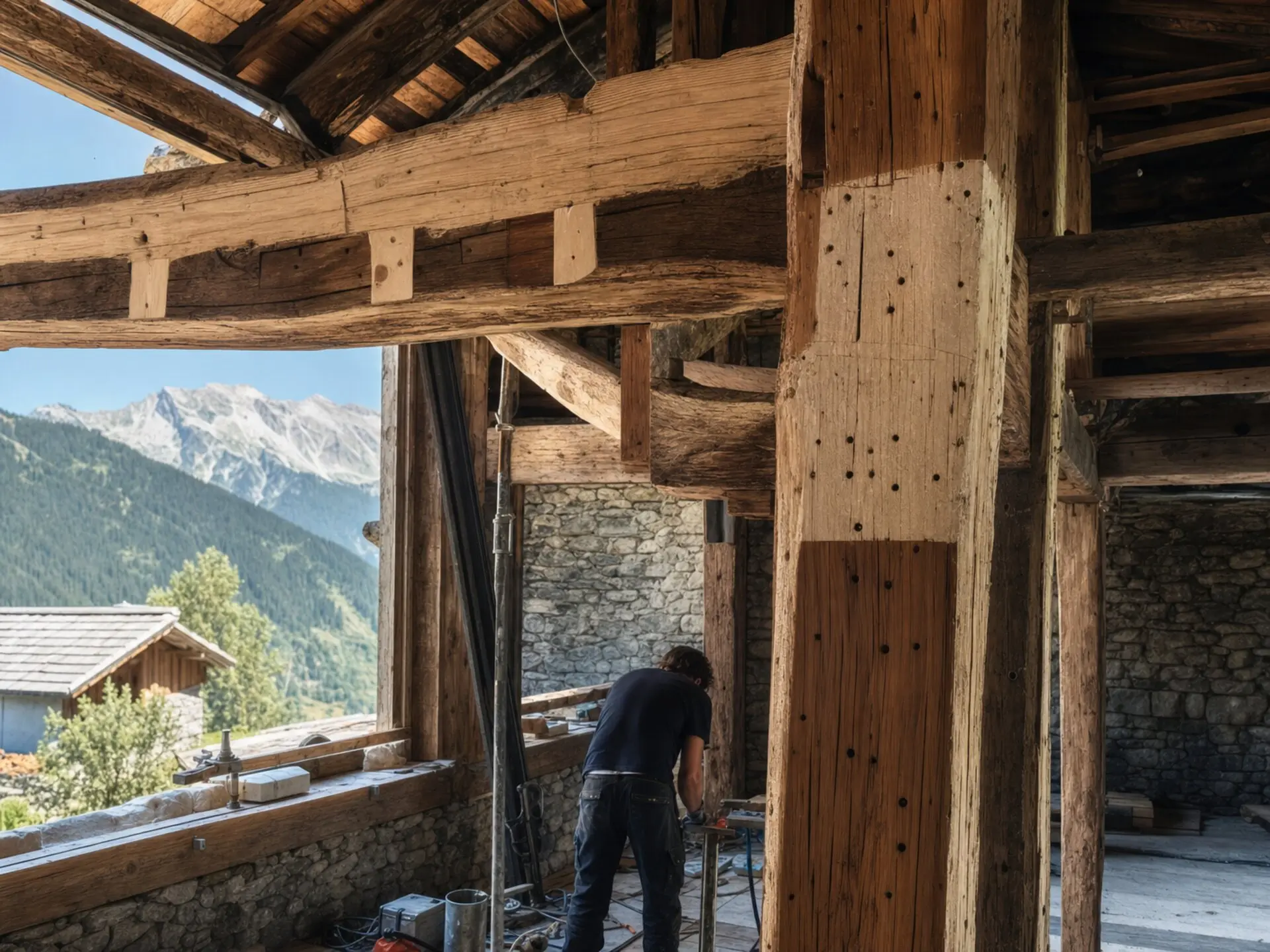 Charpente bois : rénovation, renforcement et traitement xylophage