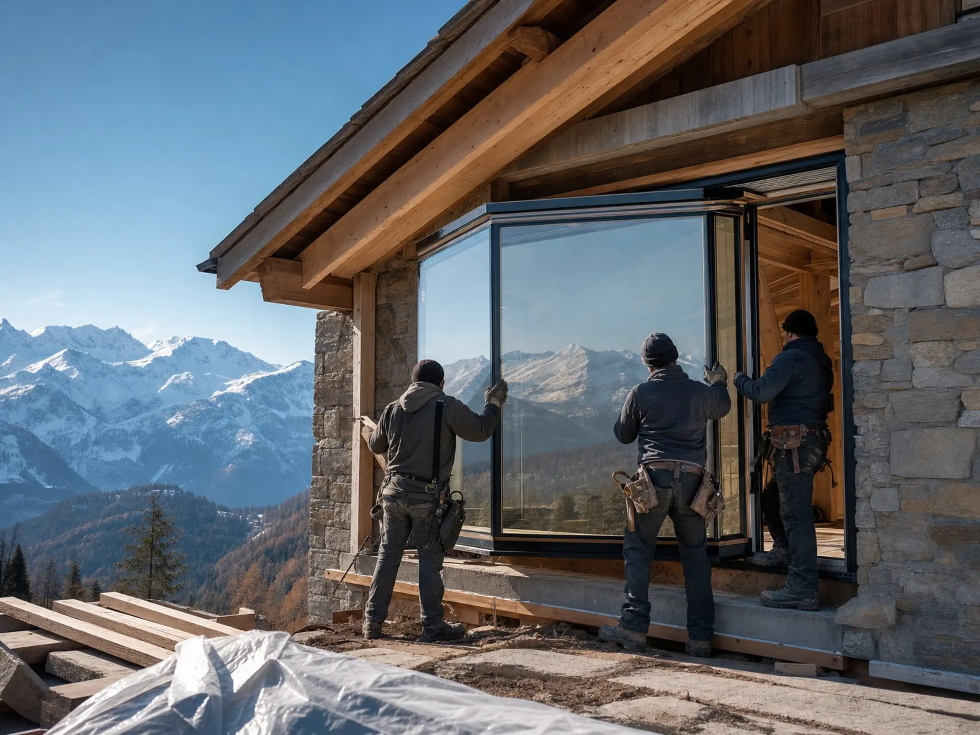 Pose de menuiseries extérieures (fenêtres, portes, baies vitrées)