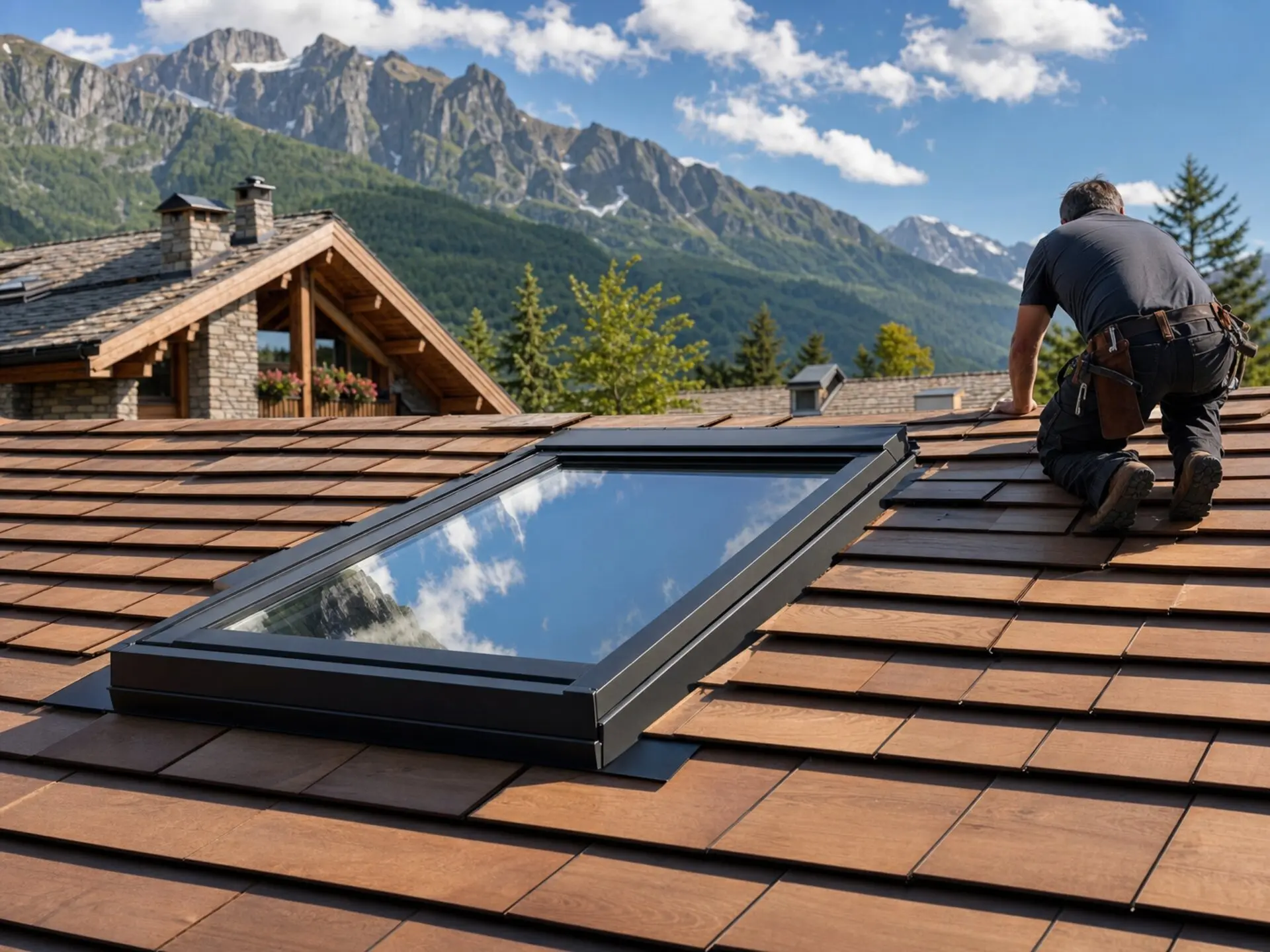 Pose et remplacement de fenêtres de toit (Velux, Roto, Fakro)