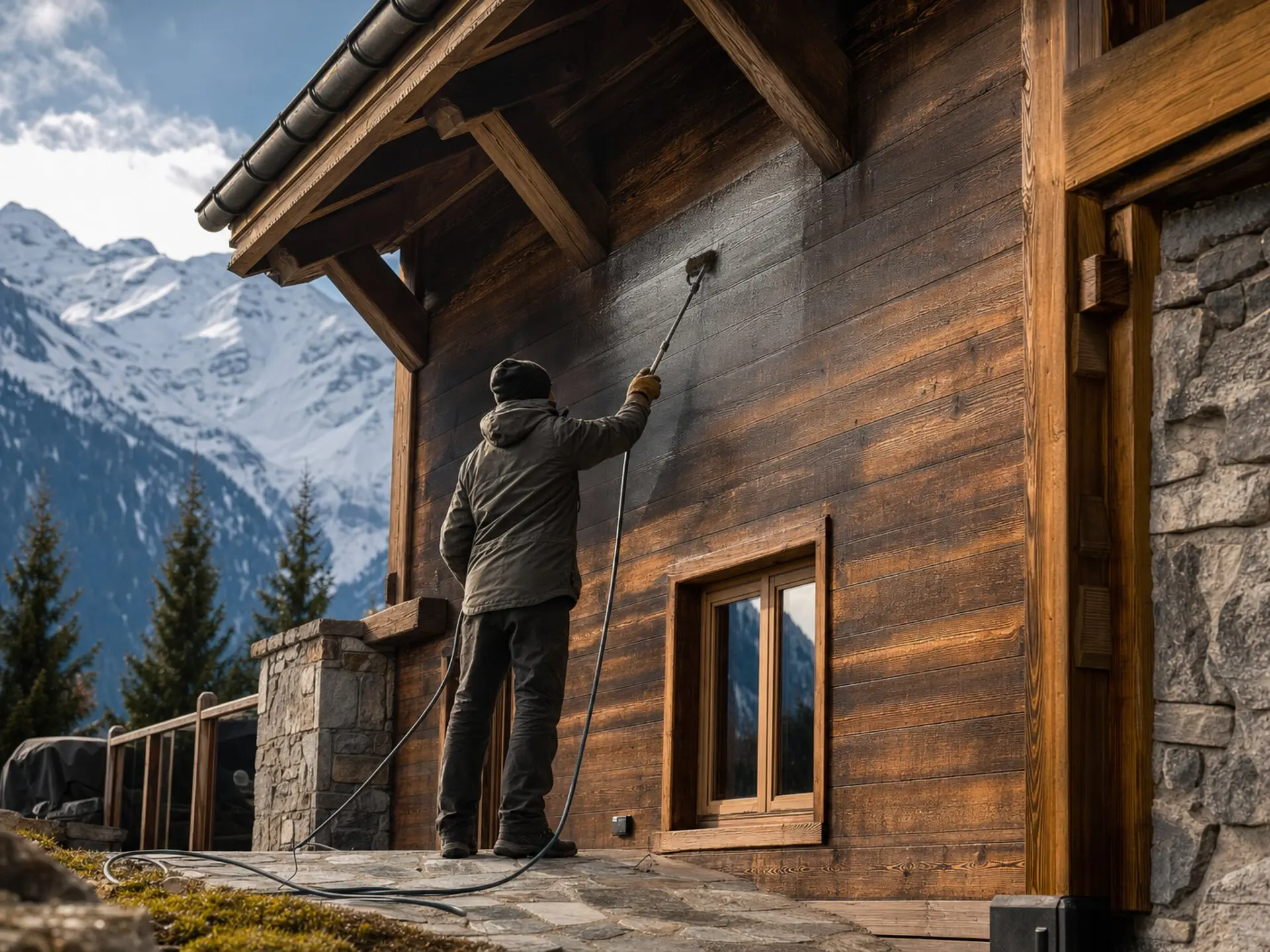 Ravalement de façade et entretien de bardage bois